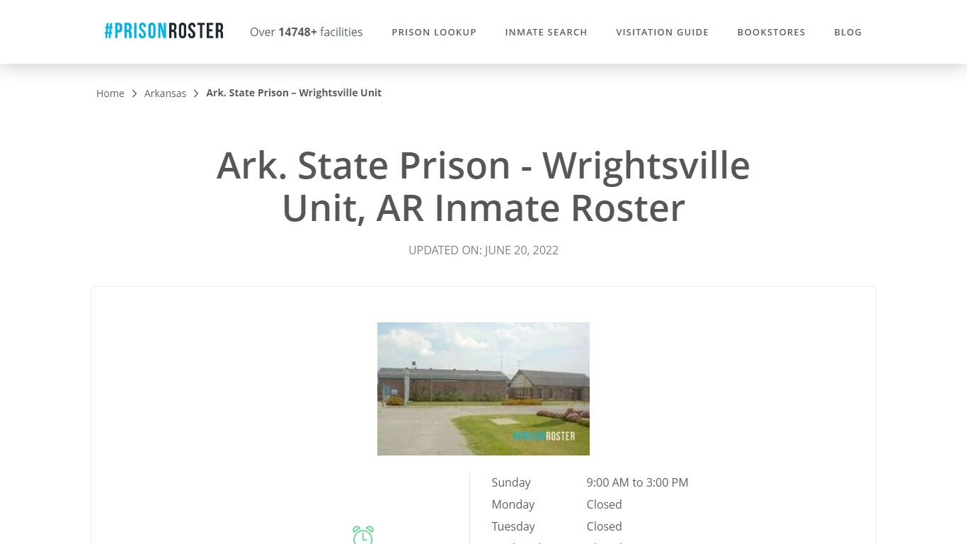 Ark. State Prison - Wrightsville Unit, AR Inmate Roster